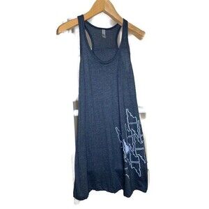 Idaho Dress Womens Medium Gray Tank Heathered Pullover Scoop Neck Short